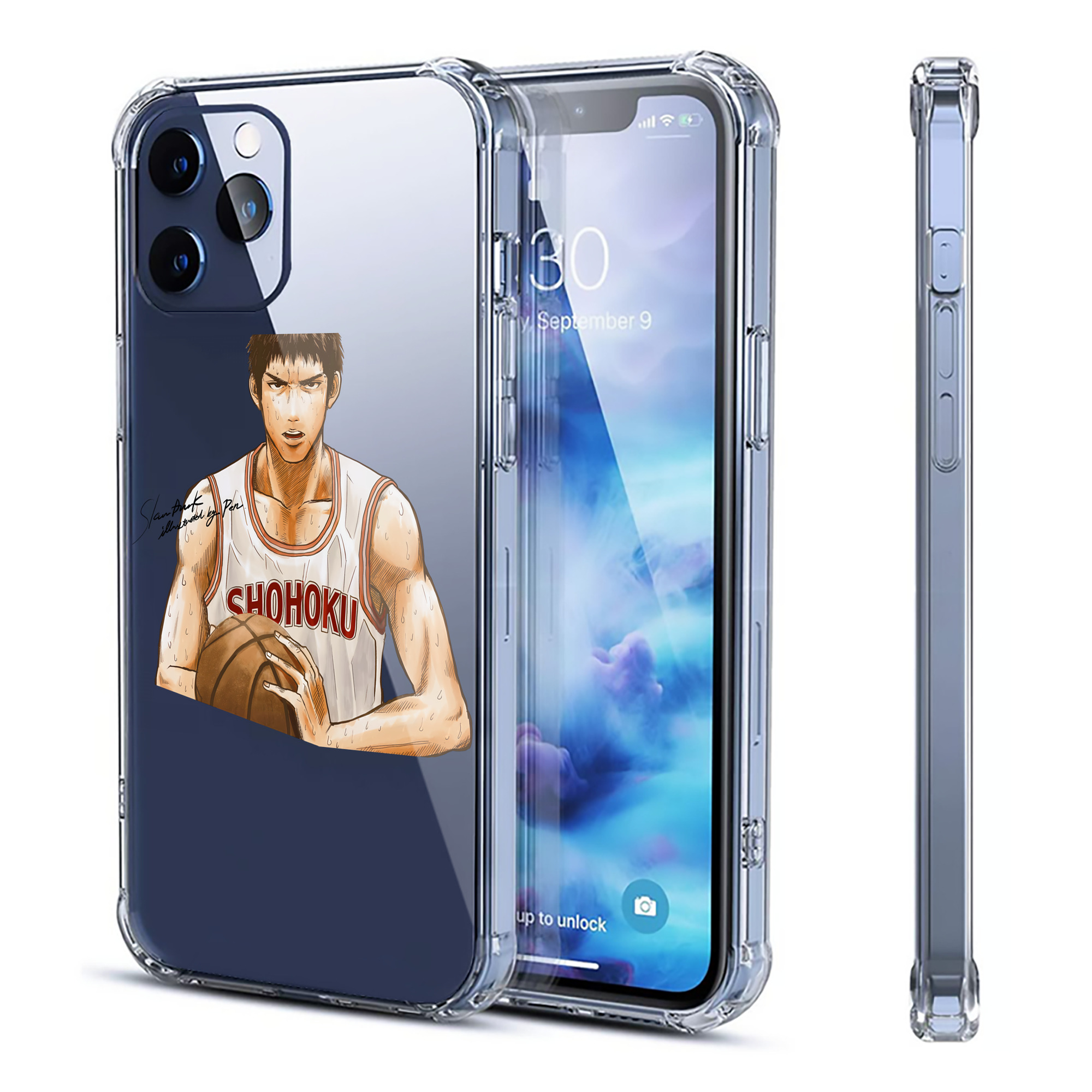 （画像用） SLAM DUNK／スラムダンク 【iPhone 12シリーズ対応】透明スマホケース（クリアソフトケース）